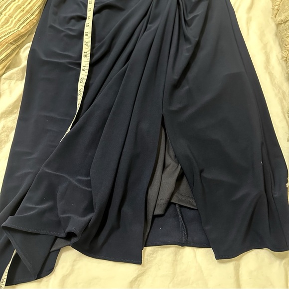 NWT Adrianna Pappel Jersey Draped Cocktail Dress US 8 Midnight Gown AP1E207924 - Picture 11 of 12